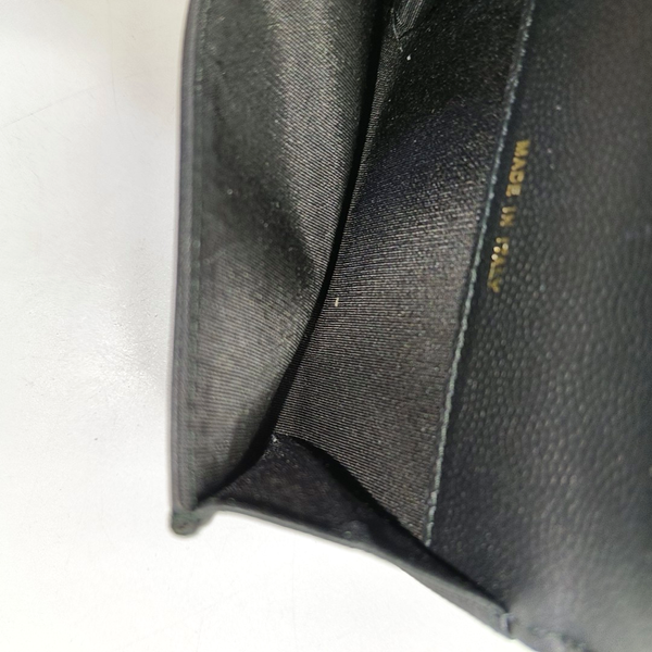 Authenticated pre-owned Boy Chanel Quilted Grained Calfskin Black Card Holder - Card Holder at Looply