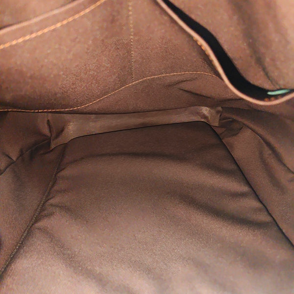 Coated Canvas Backpack Brown
