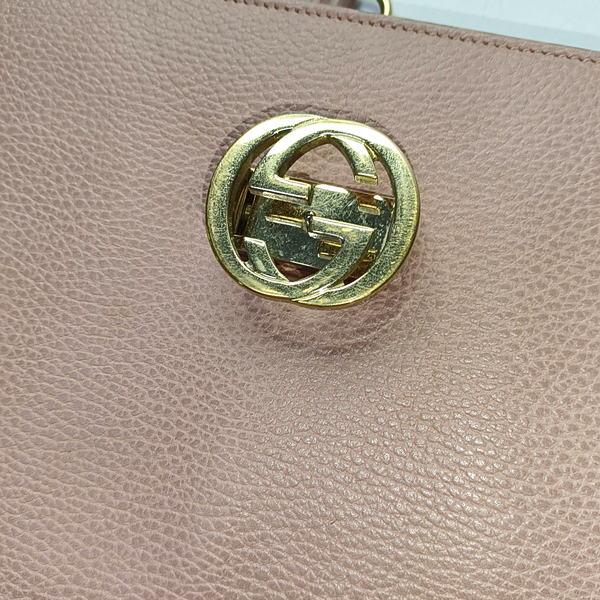 Authenticated pre-owned Interlocking G Large Calfskin Pink - Handbags at Looply