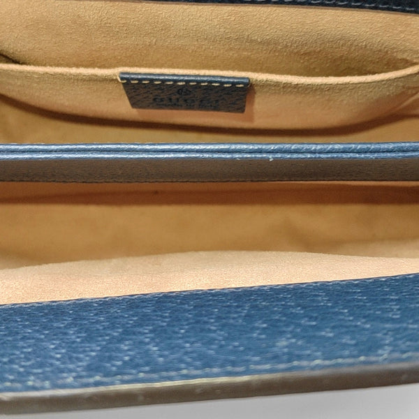 Authenticated pre-owned Ophidia Small Calfskin Blue - Shoulder Bag at Looply