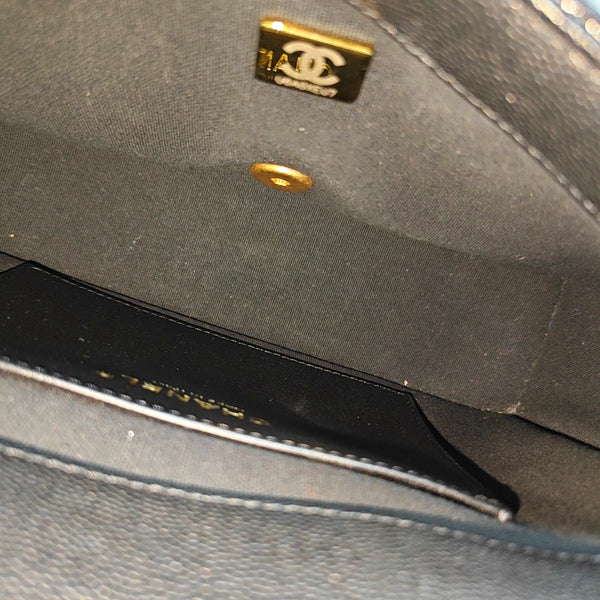 Quilted Grained Calfskin Black