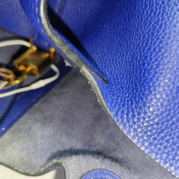 Authenticated pre-owned Picotin Lock 18 Clemence Blue - Top Handle Bag at Looply