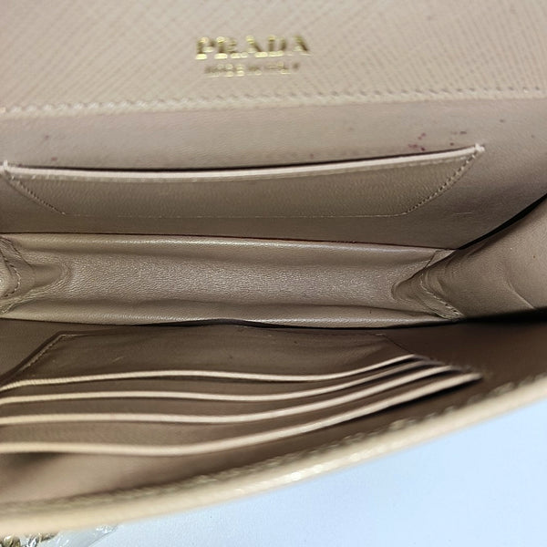 Saffiano Calfskin Shoulder Bag Beige