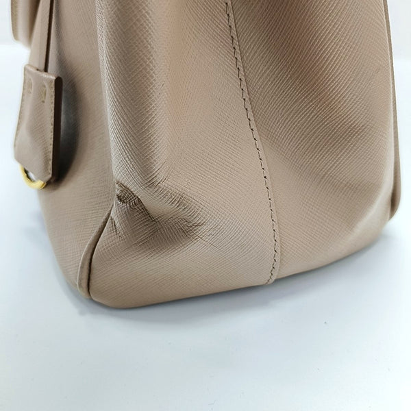 Authenticated pre-owned Galleria Small Calfskin Beige - Shoulder Bag at Looply