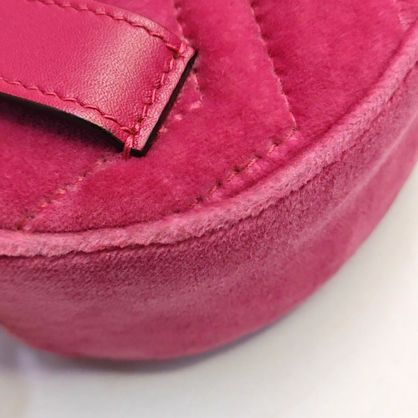 Authenticated pre-owned GG Marmont Velvet Pink - Belt Bag at Looply