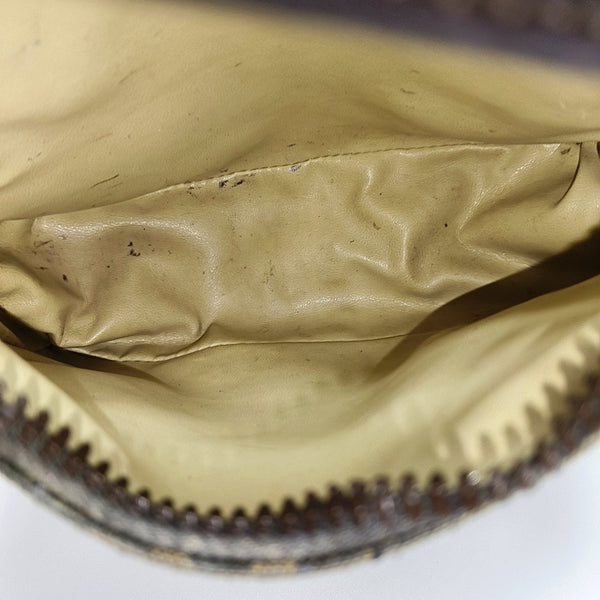 Bolso de lona con asa superior marrón