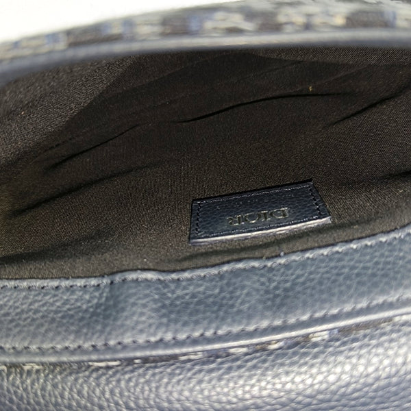 Authenticated pre-owned Saddle Oblique Canvas Blue - Shoulder Bag at Looply