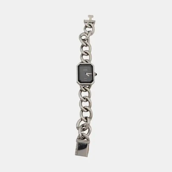 PREMIERE 20mm Black Stainless Steel Quartz Watch