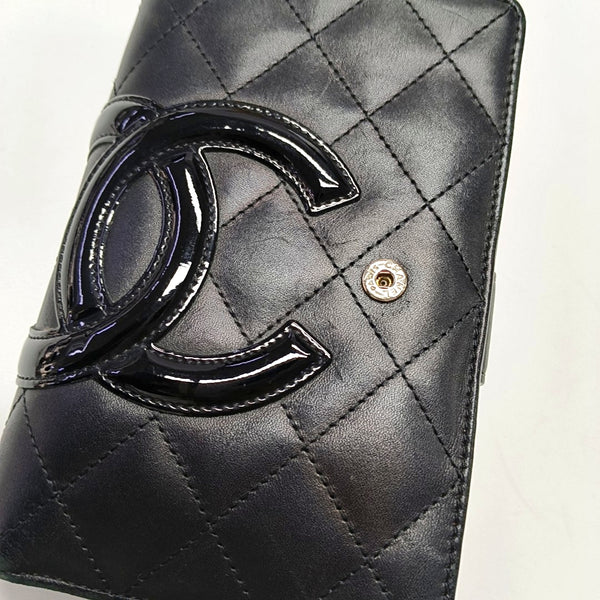 Authenticated pre-owned Cambon Quilted Calfskin Black Wallet - Wallet at Looply
