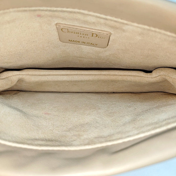 Authenticated pre-owned Lady Dior Milly Mini Lambskin Beige - Shoulder Bag at Looply