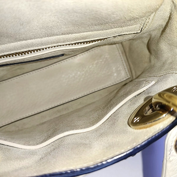 Authenticated pre-owned Lady Dior Mini Lambskin White - Shoulder Bag at Looply