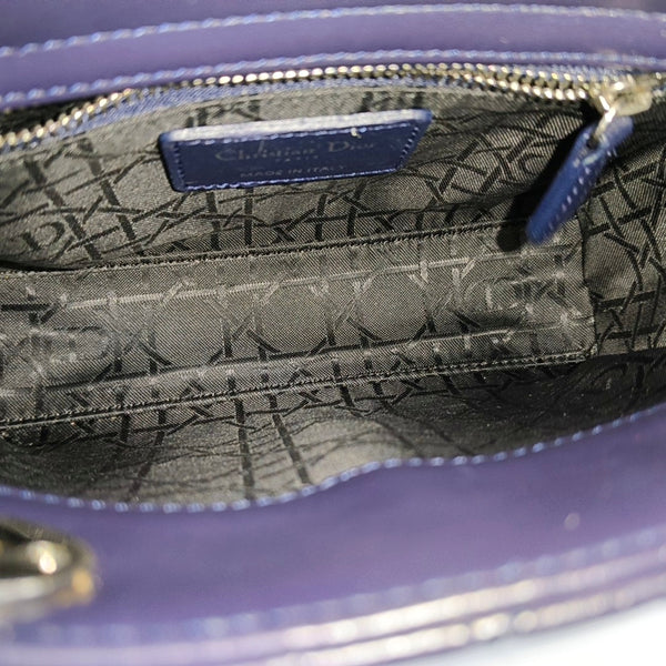 Lady Dior Mini Cannage Lambskin Blue