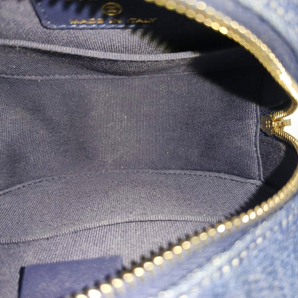 CHANEL 19 Small Quilted Denim Blue
