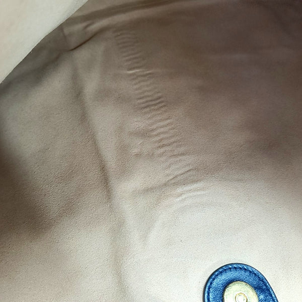 Authenticated pre-owned Rajah Large Calfskin Blue - Shoulder Bag at Looply