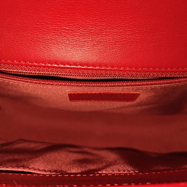 Authenticated pre-owned Boy Chanel Large Quilted Calfskin Red - Shoulder Bag at Looply