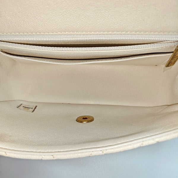 Quilted Grained Calfskin White