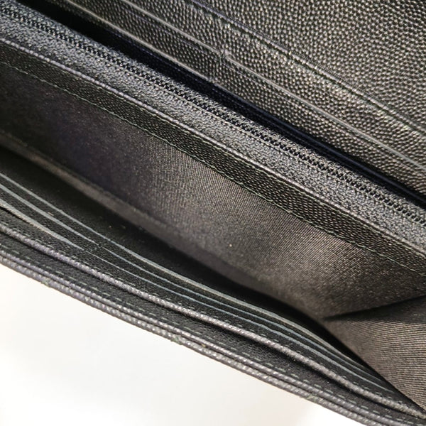 Authenticated pre-owned Boy Chanel Quilted Grained Calfskin Black Wallet - Wallet at Looply