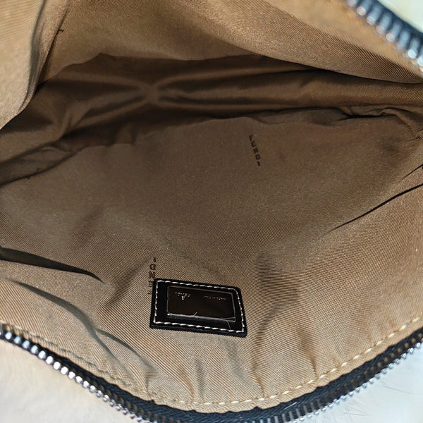 Fur Top Handle Bag Beige