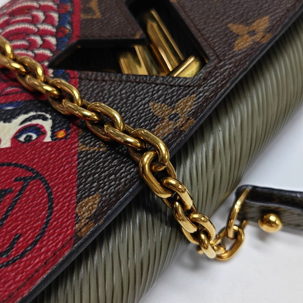 Authenticated pre-owned Twist Monogram Coated Canvas Brown - Shoulder Bag at Looply