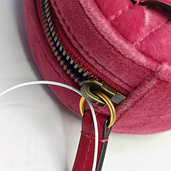 Authenticated pre-owned GG Marmont Velvet Pink - Belt Bag at Looply