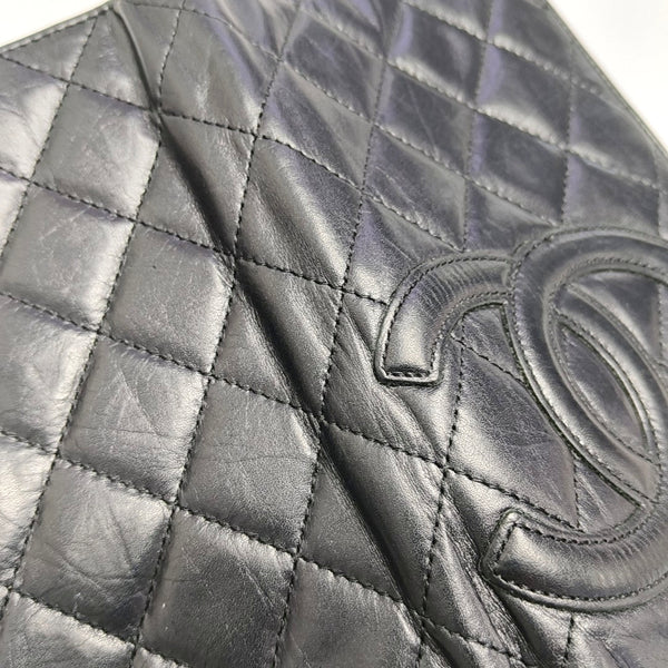 Authenticated pre-owned Cambon Quilted Calfskin Black Wallet - Wallet at Looply
