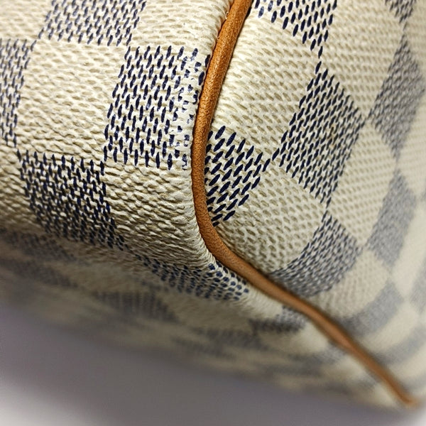 Authenticated pre-owned Speedy 30 Damier Azur Coated Canvas White - Top Handle Bag at Looply