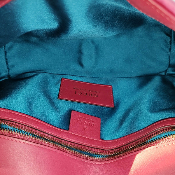 Authenticated pre-owned GG Marmont Medium Velvet Pink - Shoulder Bag at Looply