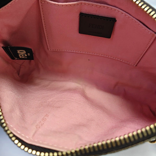 Coated Canvas Top Handle Bag Brown