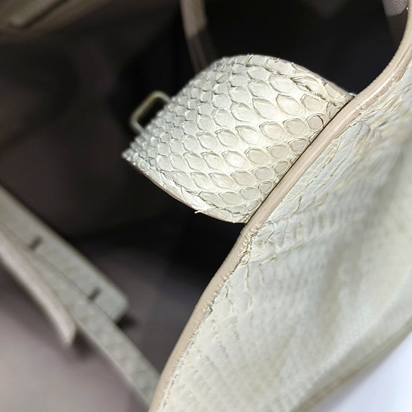 Authenticated pre-owned Phantom Medium Python Beige - Top Handle Bag at Looply