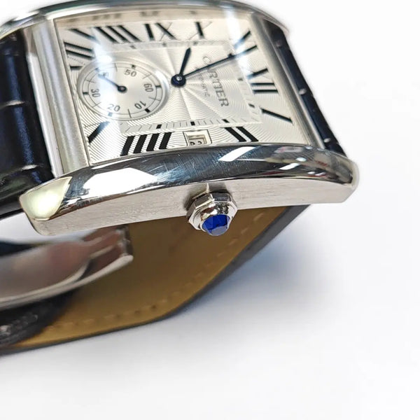 PREMIERE Reloj de cuarzo de acero inoxidable negro de 20 mm