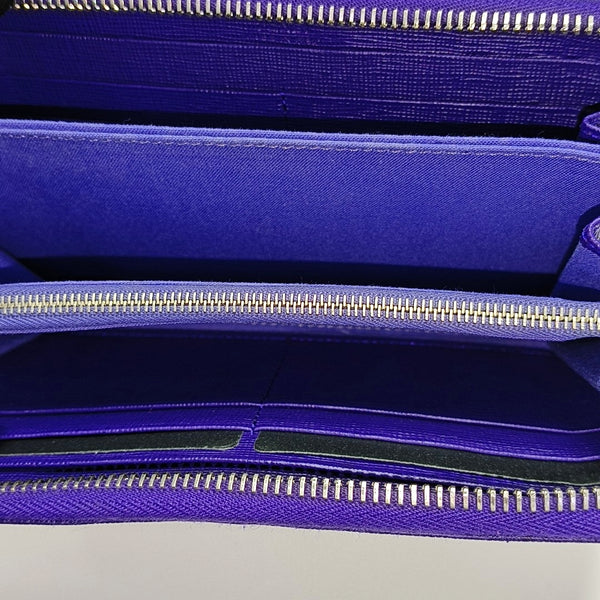 Leather Clutch Purple