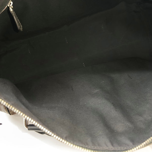 Coated Canvas Shoulder Bag Brown