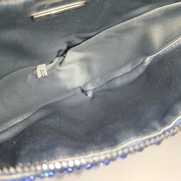 Crystal Top Handle Bag Blue