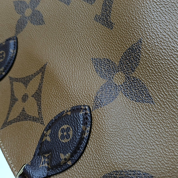 Authenticated pre-owned Onthego GM Monogram Coated Canvas Brown - Shoulder Bag at Looply
