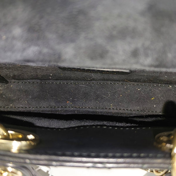Lady D-Joy Super Mini Cannage Lambskin Black