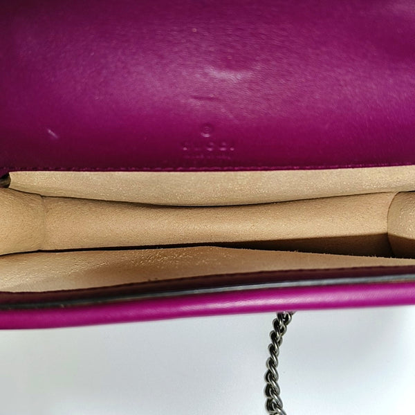 Authenticated pre-owned Dionysus Super Mini Velvet Burgundy - Shoulder Bag at Looply
