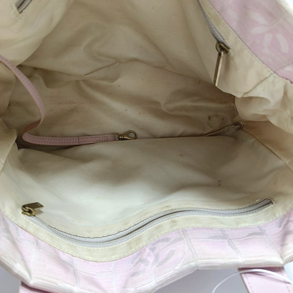 Authenticated pre-owned Travel Line Nylon Pink - Top Handle Bag at Looply