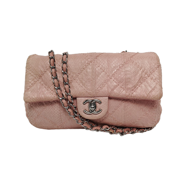 Authenticated pre-owned Classic Flap Quilted Python Pink - Handbags at Looply