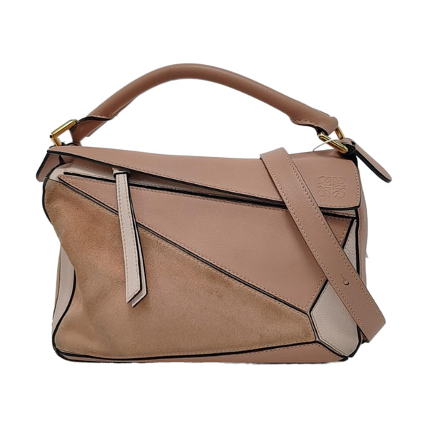 Authenticated pre-owned Puzzle Small Calfskin Beige - Shoulder Bag at Looply