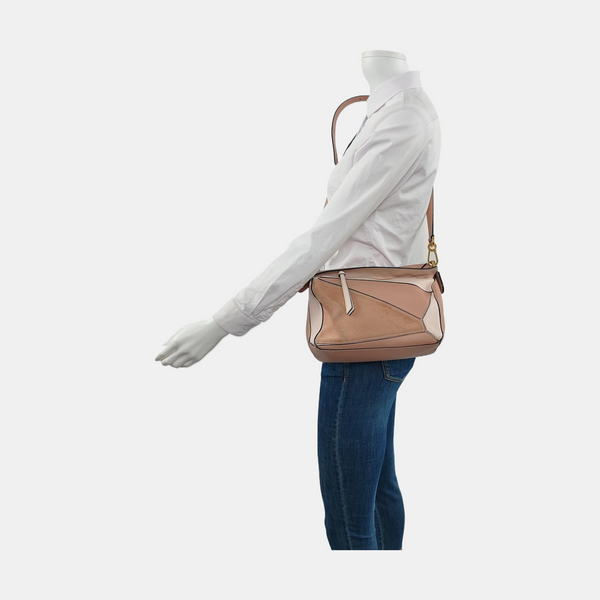 Authenticated pre-owned Puzzle Small Calfskin Beige - Shoulder Bag at Looply