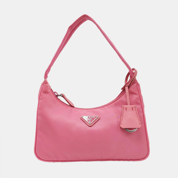 Authenticated pre-owned Re-Edition2000 Mini Nylon Pink - Top Handle Bag at Looply