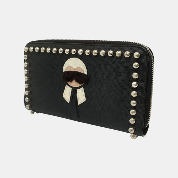 Authenticated pre-owned Karlito Calfskin Black Wallet - Wallet at Looply