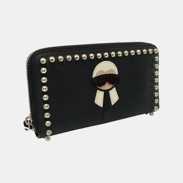 Authenticated pre-owned Karlito Calfskin Black Wallet - Wallet at Looply