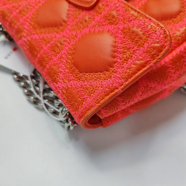 Authenticated pre-owned Miss Dior Quilted Damier Calfskin Red - Shoulder Bag at Looply