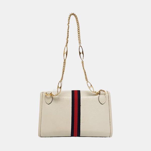 Authenticated pre-owned Rajah Small Calfskin White - Shoulder Bag at Looply
