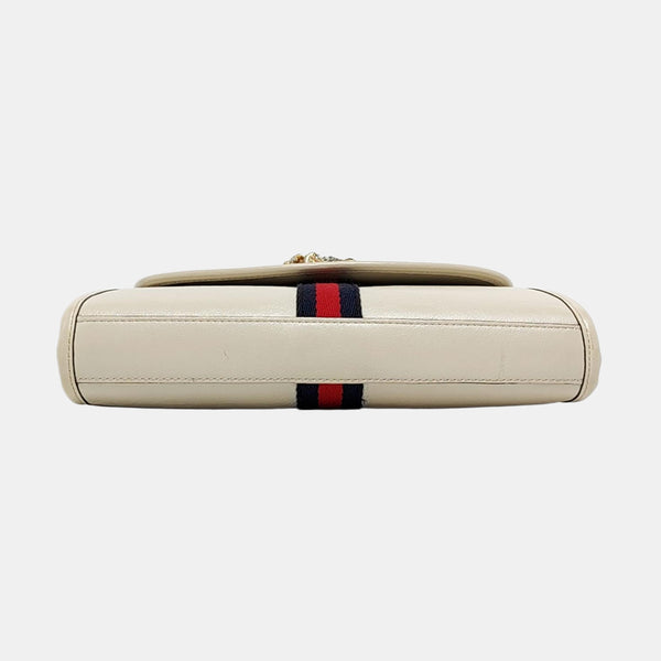 Authenticated pre-owned Rajah Small Calfskin White - Shoulder Bag at Looply