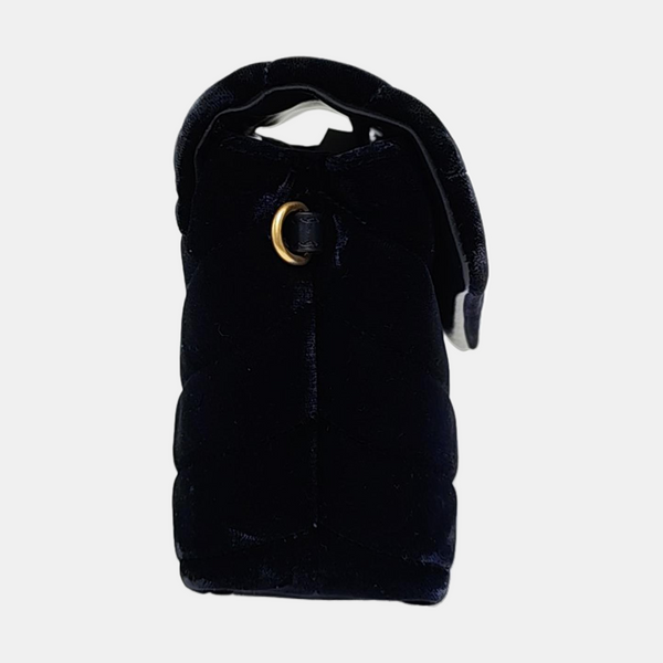 Authenticated pre-owned Loulou Extra Small Quilted Chevron Velvet Blue - Shoulder Bag at Looply