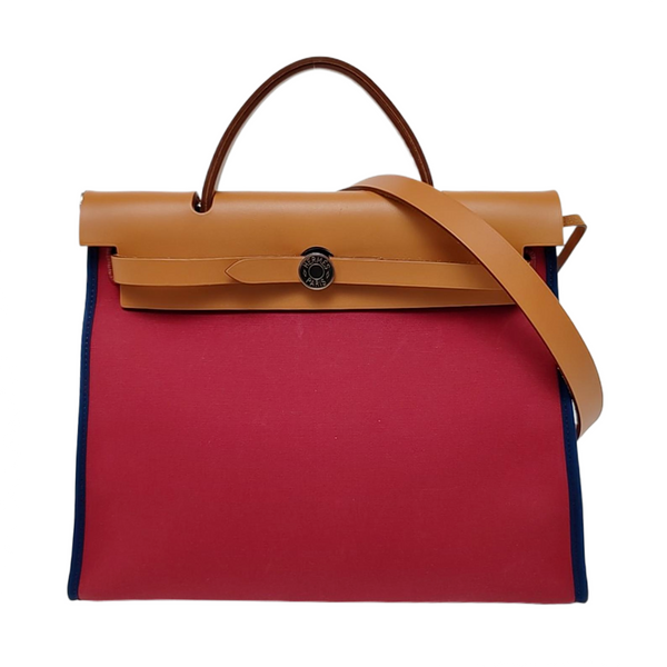 Authenticated pre-owned Herbag 31 Canvas Red - Top Handle Bag at Looply