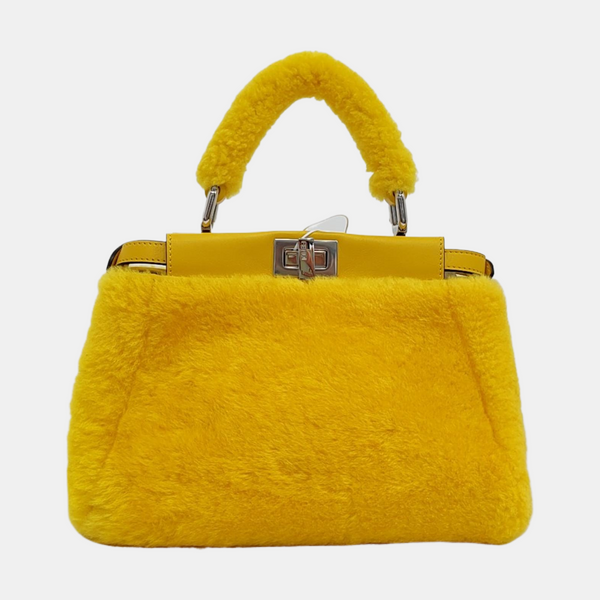 Authenticated pre-owned Peekaboo Mini Fur Yellow - Shoulder Bag at Looply