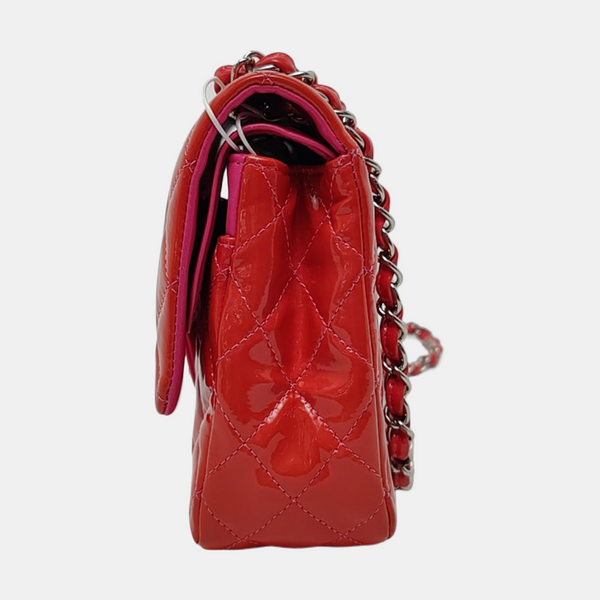 Authenticated pre-owned Classic Flap Quilted Patent Leather Red - Crossbody Bag at Looply